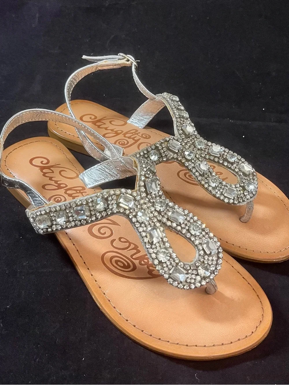 Naughty Monkey Silver Embellished Sandals